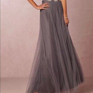 Jenny Yoo Fairycore Winslow Maxi Mesh Overlay Skirt Size 4 Lavender NWT